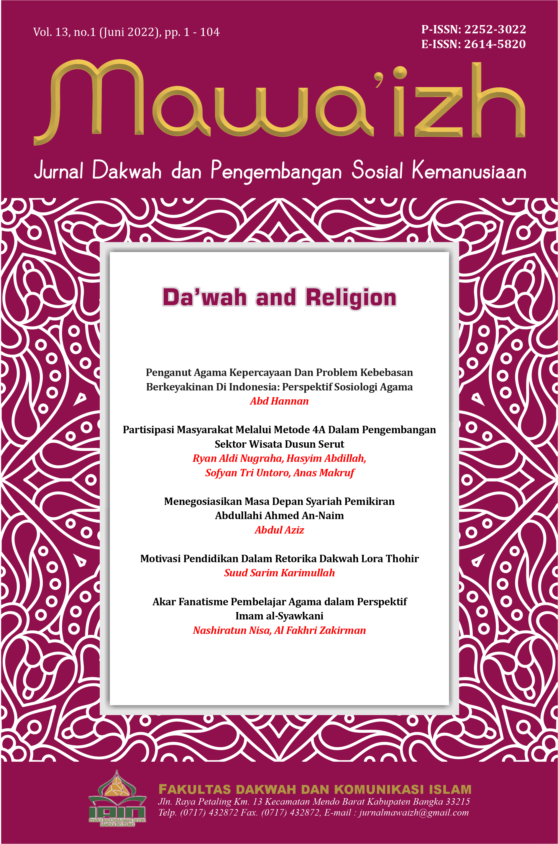 MAWAIZH VOL 13 NO 1 Juni 2022